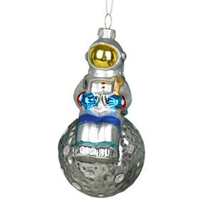 圣诞装饰品创意玻璃彩绘挂饰太空人热气球地球仪小吊饰圣诞树挂件