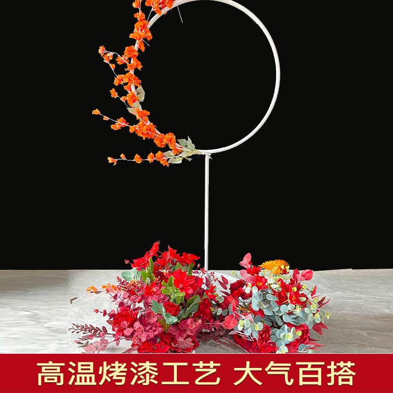 婚庆道具几何摆件棒棒糖光膜铁艺圆形路引婚礼舞台橱窗装饰吊顶挂