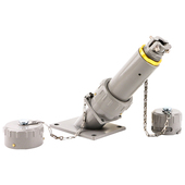 无火花型连接器15A25A60A斜插单相三极防爆电缆插头插座镀银铜件