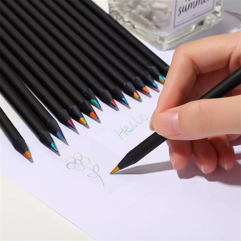 彩色铅笔彩铅笔小学生专用美术生画画绘画水溶性非可擦木颜色动漫