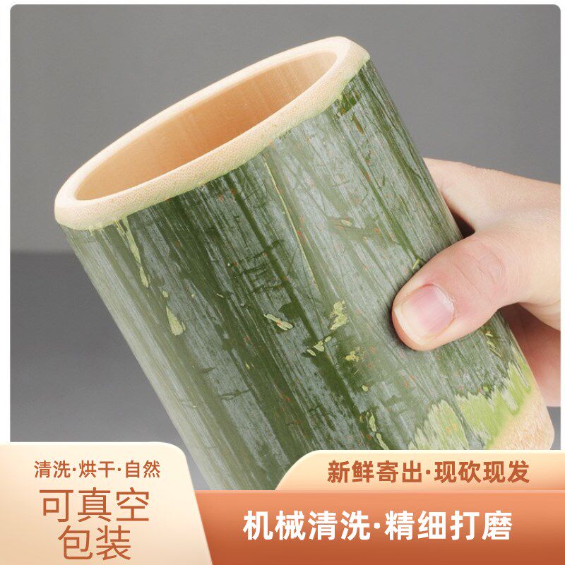 天然竹筒杯竹筒奶茶杯竹筒蜡烛杯多肉杯定制清洗烘干