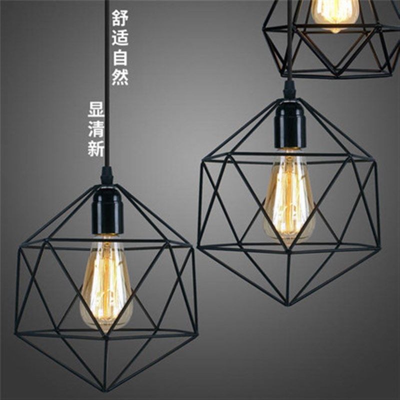 工业风吊灯 复古鸟笼创意个性酒吧过道餐厅北欧铁艺吧台小吊灯具,家装灯饰光源,客厅吊灯,淘宝优惠券,粉丝福利购,淘宝优惠卷