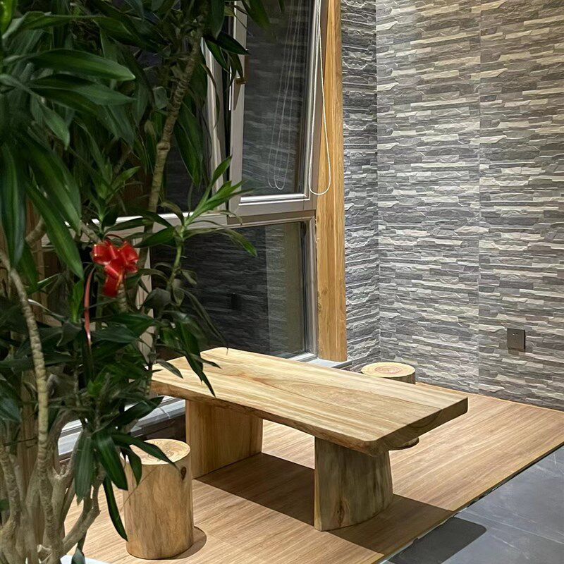 香樟木茶几茶桌实木原木大板茶桌茶台办公桌餐桌大板桌书桌整板