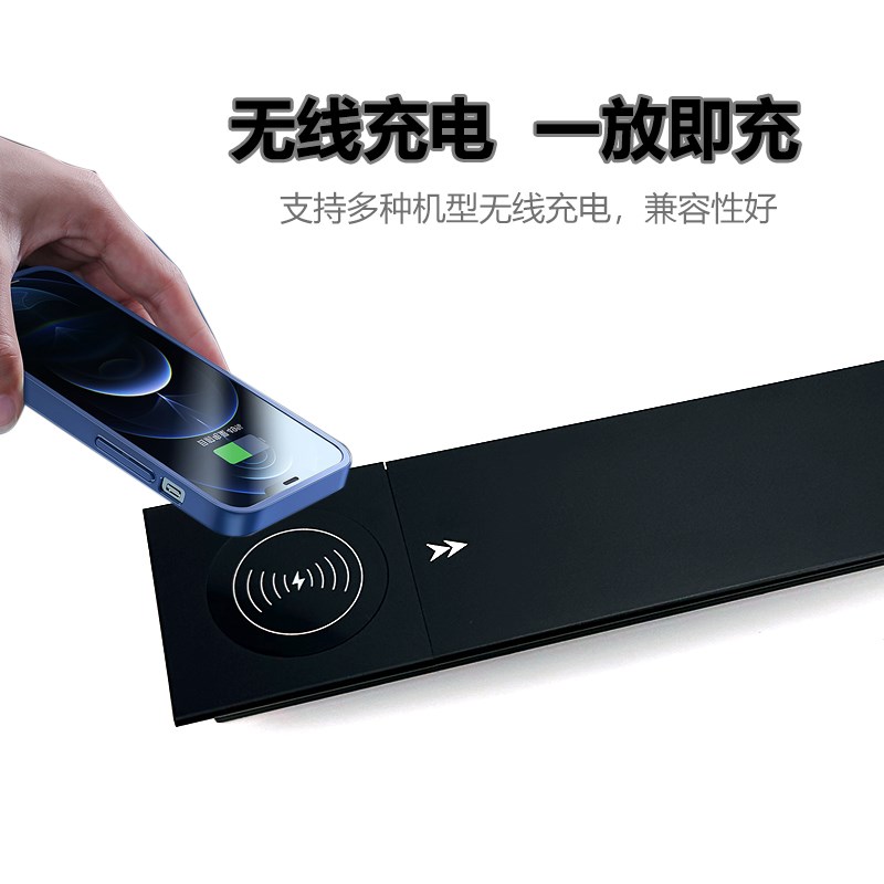 嵌入式插座多功能桌面家具岛台面无线充电办公滑盖隐藏式排插线盒