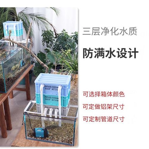 周转箱过滤箱鱼缸鱼池乌龟缸过滤器水循环滴流盒增氧培菌净水过滤