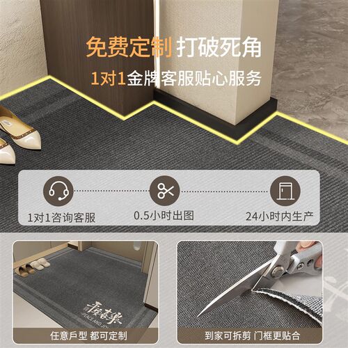 入户门地垫室外2026新款耐脏免洗高级感进门防滑地毯可裁剪可定制