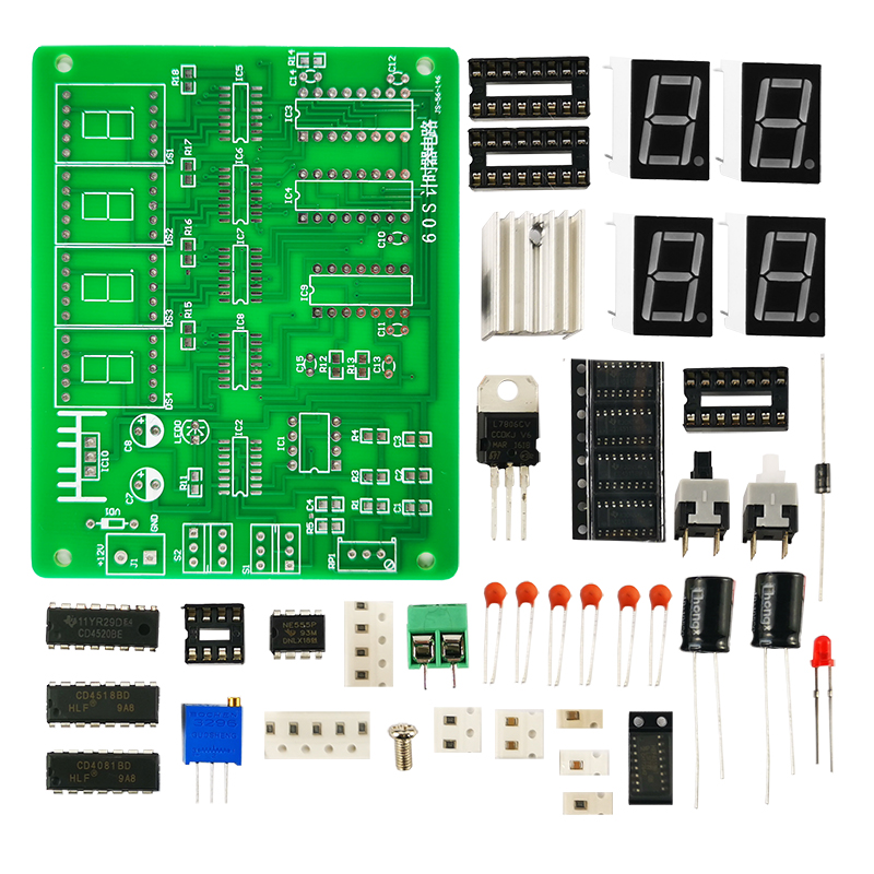 60S计时器电路套件技能大赛电子电路装调与应用焊接散件JS-56-146