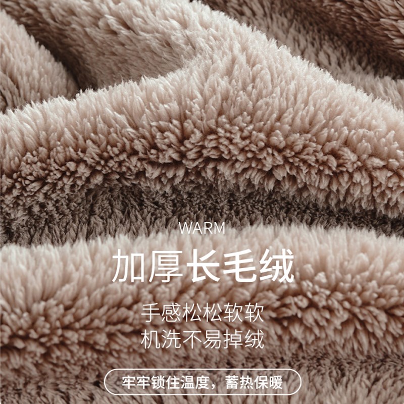 情侣睡衣女秋冬加厚珊瑚绒保暖长款睡袍男士法兰绒冬季浴袍三件套