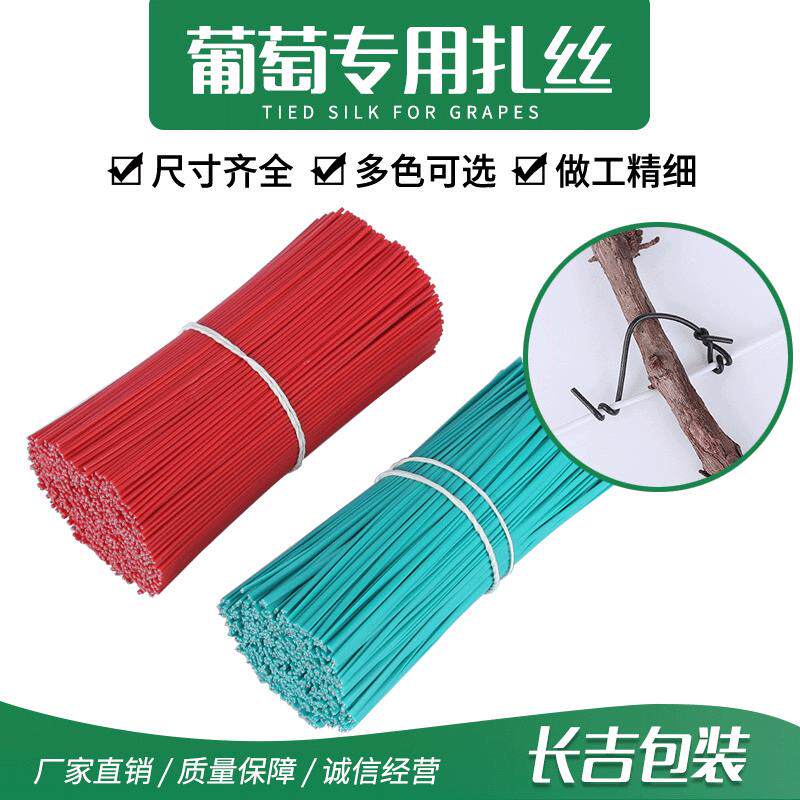 0.7mm包塑电镀锌铁丝园林扎带盆景造型葡萄扎丝