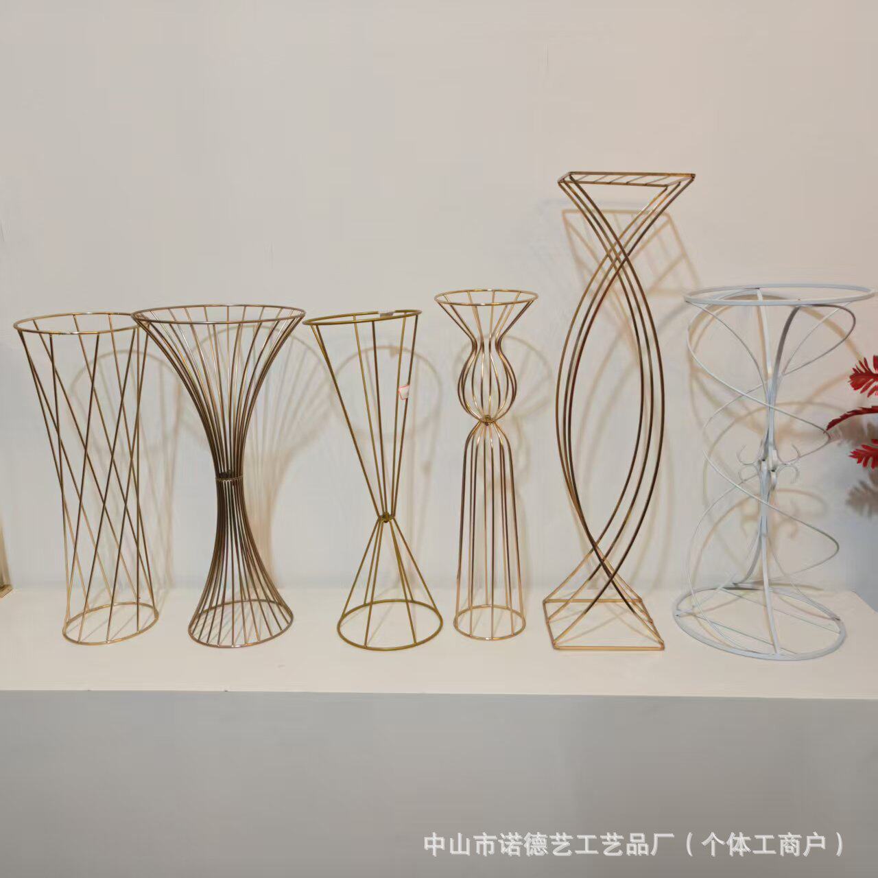 婚庆道具铁线花架酒店婚礼堂桌面装饰路引花器婚房布置