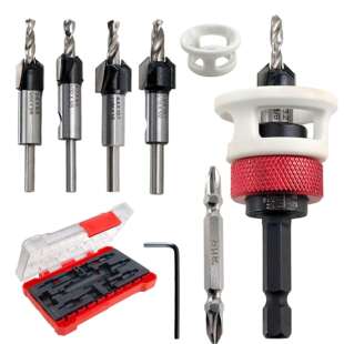 带限位器沉孔钻头木工阶梯钻安装螺丝眼开孔工具打孔沉头锥孔钻头