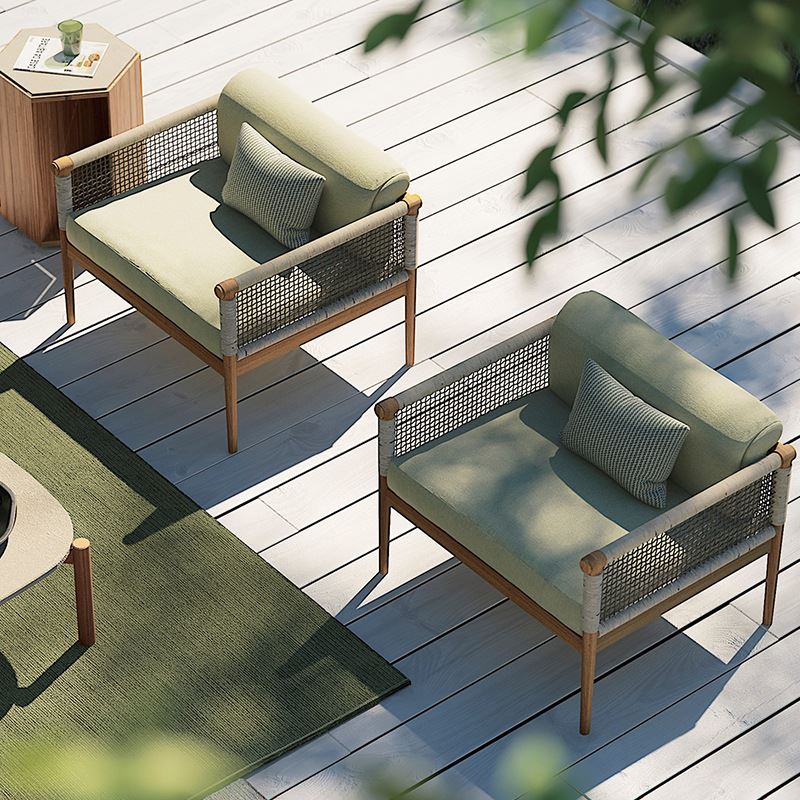 北欧户外藤椅庭院沙发花园别墅样板房藤编休闲椅现代简约家具组合