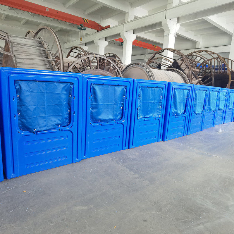 华社滚塑酒店布草笼车防尘运输洗脱1000L异形加工餐具车