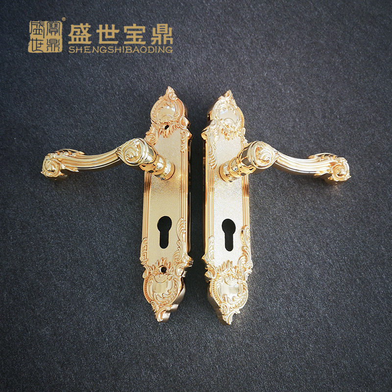 厂家出口GM578-G7824K真金把手执手铜锁欧式房门锁卧室锁具