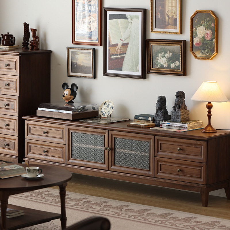 实木电视柜北美黑胡桃木厅柜原木复古收纳储物柜地柜法式客厅家具,电子元器件市场,电线扎带/束线带,淘宝优惠券,粉丝福利购,淘宝优惠卷