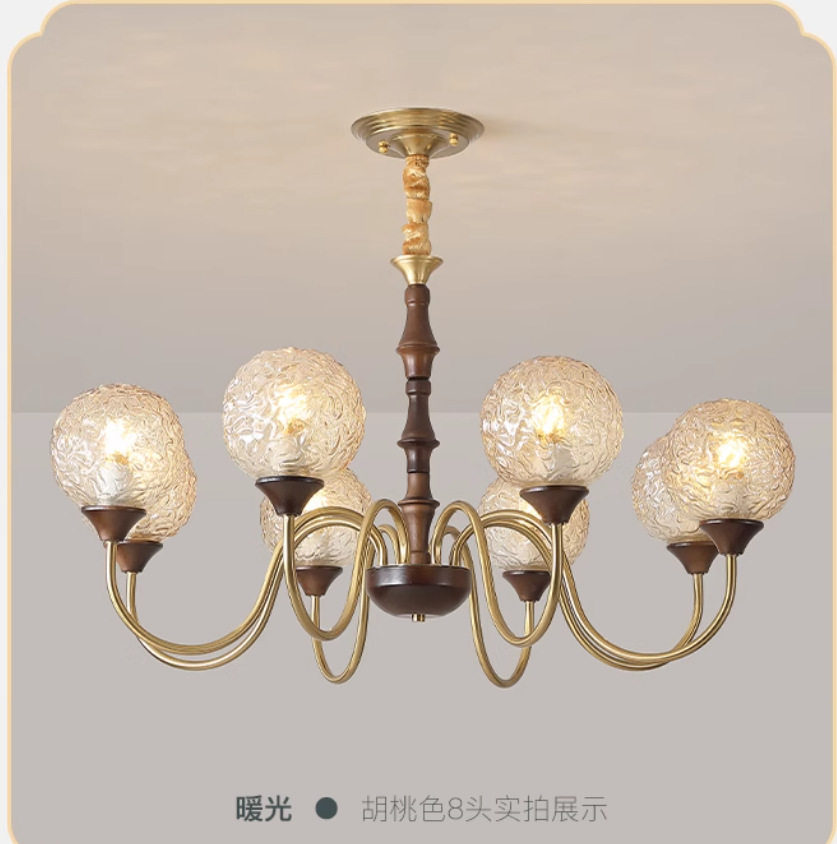 法式浪漫客厅灯复古美式大厅主灯中古高级感别墅卧室餐厅新款灯具
