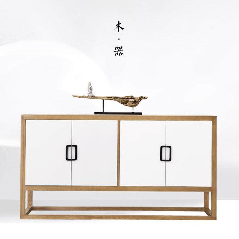 工厂新中式实木玄关柜简约现代酒店餐边柜门厅柜隔断客厅装饰边柜