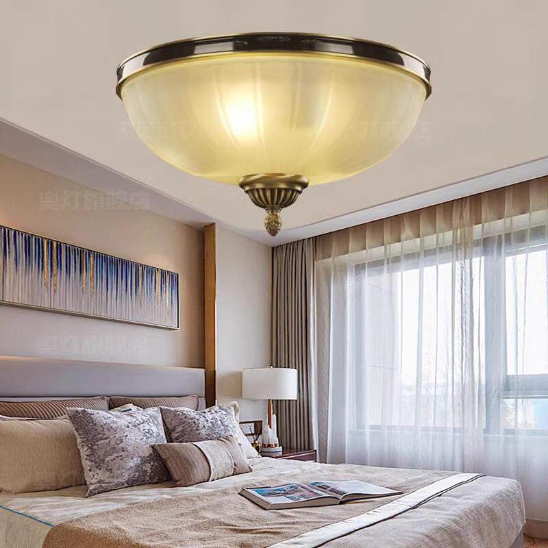 现代房间飘窗铜艺灯简约阳台走廊通道吸顶灯室内餐桌灯具