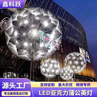 LED亚克力蒲公英灯户外广场造型景观灯美陈防水装饰灯婚庆草坪灯