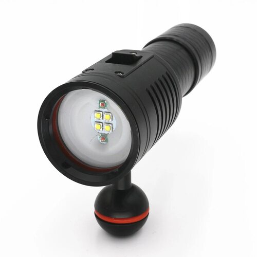 D02潜水摄影补光灯手电筒专业L2灯flashlight26650电池水下作业灯