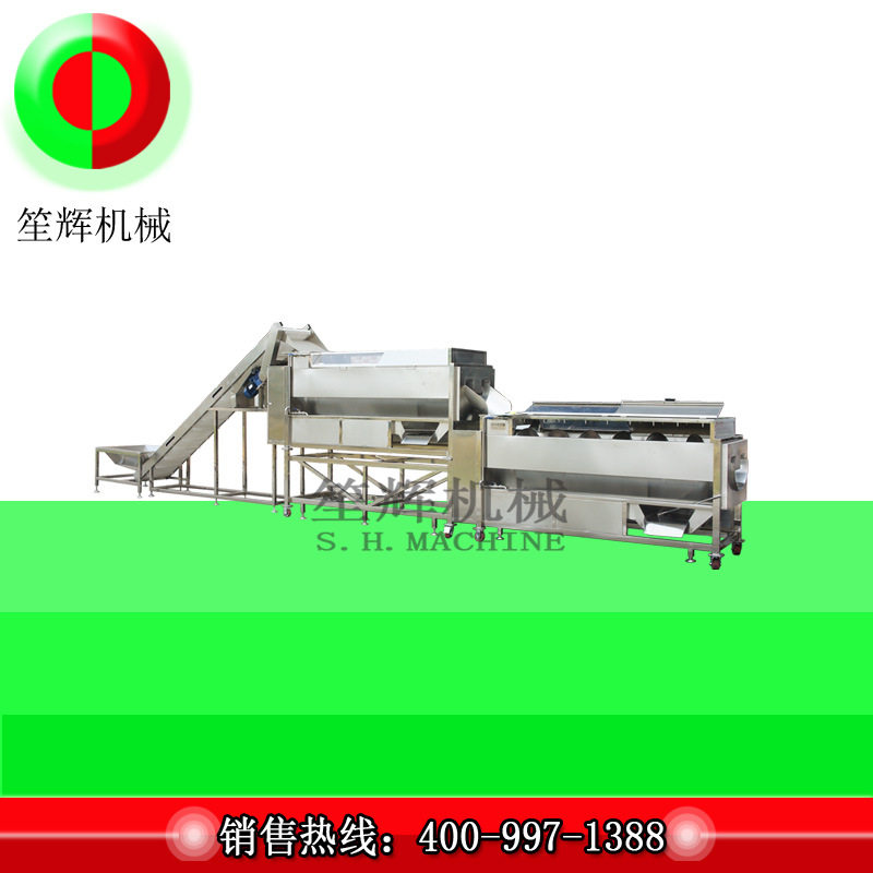 自动连续式土豆去皮清洗生产线大型地瓜脱皮机香芋木薯清洗脱皮机
