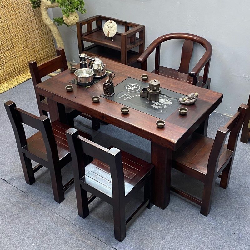 老船木实木茶桌组合新款茶台全套茶几功夫泡茶台简约家用茶桌一套