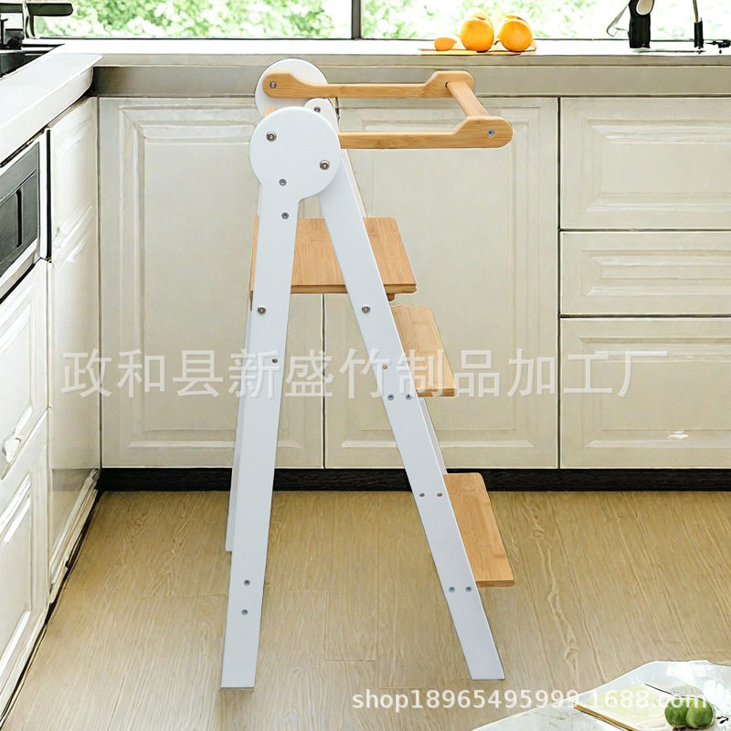 亚马逊跨境儿童洗手凳宝宝脚踩凳洗漱台阶脚踏凳蒙氏学习塔折叠凳