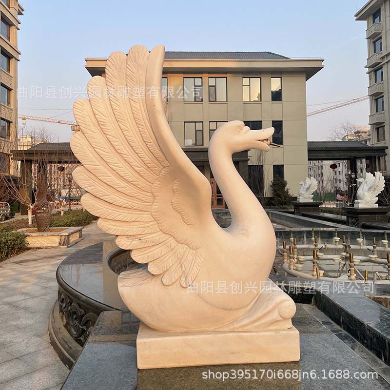 汉白玉花岗岩石雕喷泉景观