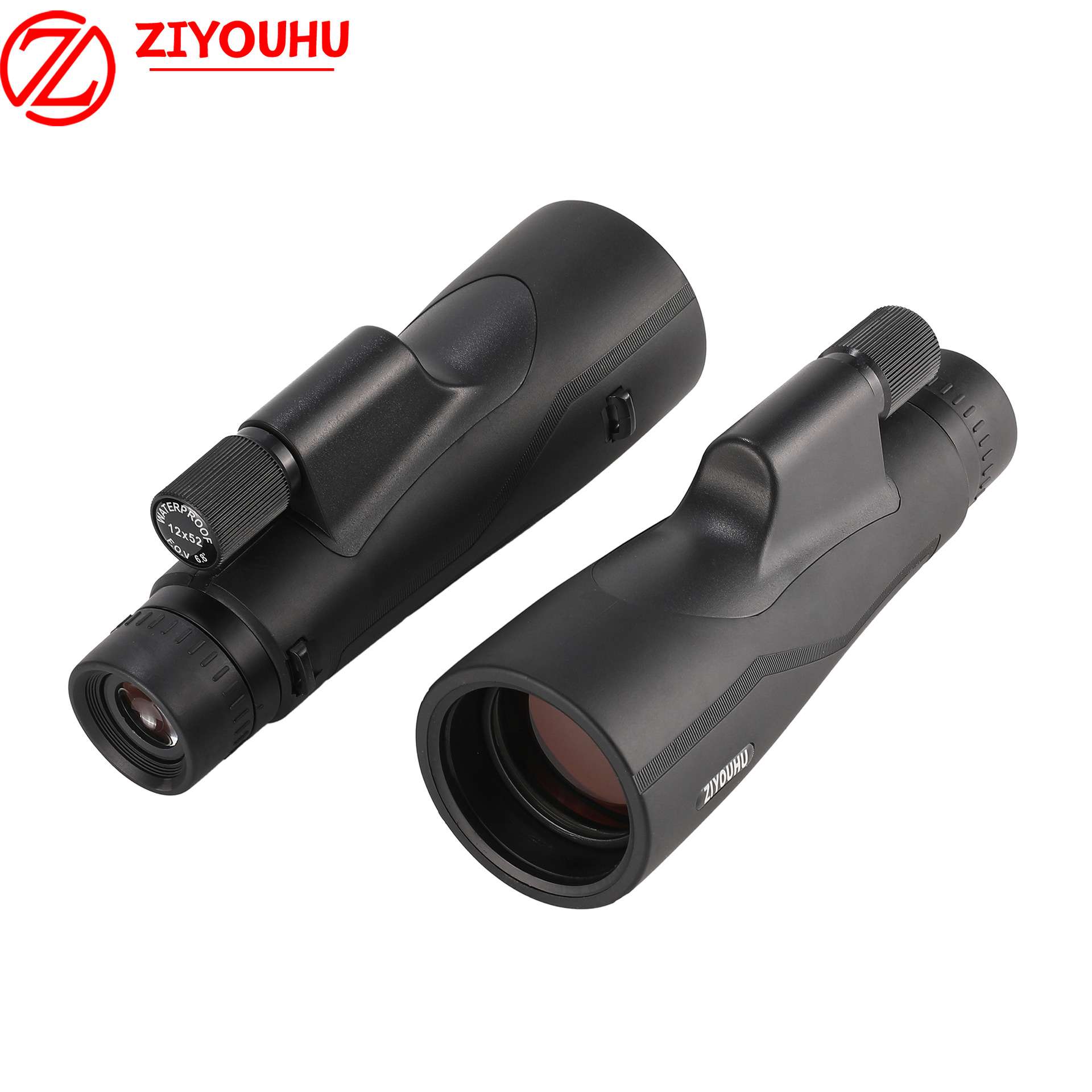 ZIYOUHU自由虎LD12X52定倍10-30X52变倍单筒望远镜高清高倍微光
