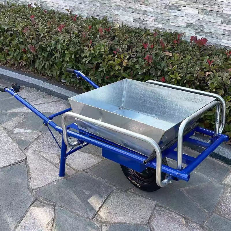 家用小型电动手推车平板运输四轮载重老虎车山路爬坡搬运小推车