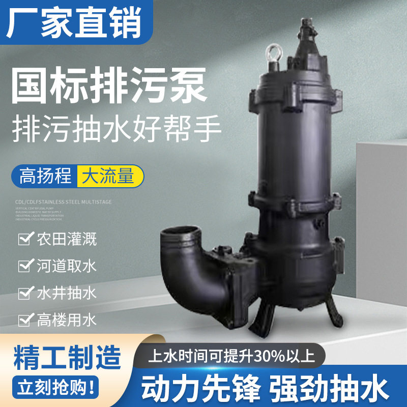 南方不锈钢切割式污水泵220V抽粪泥浆泵养猪场增压泵排污泵潜水泵