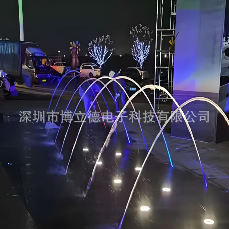 儿童戏水玻光跳泉喷头灯光互动
