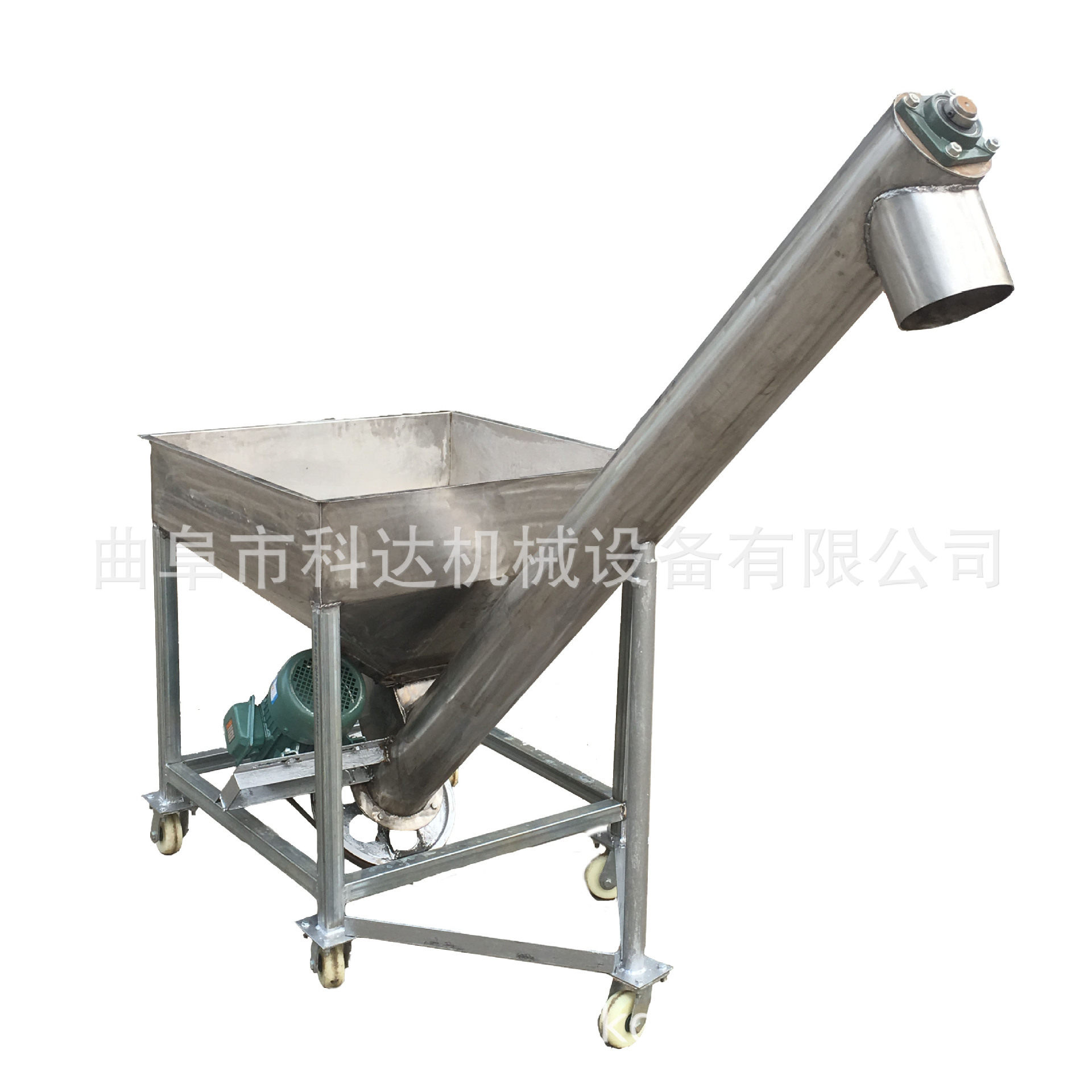 多用型号规格定制科达牌螺旋提升机 上料灌袋沙子石英粉提升机