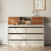 轻奢梳妆台收纳柜一体斗柜现代简约化妆台ins风伸缩化妆桌