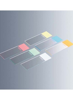 Marienfeld0704107显微镜载玻片抛光边黄色书写区铝纸包装50片/盒