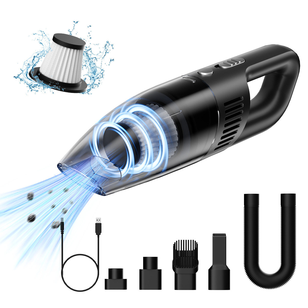 找工厂车载吸尘器手持汽车用无线便携式超强大吸力吸尘器车家两用