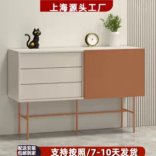 意式极简烤漆小户型收纳餐边柜