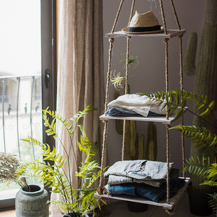 垂吊置物架花架创意吊饰收纳托盘杂货陈列设计师自由空间