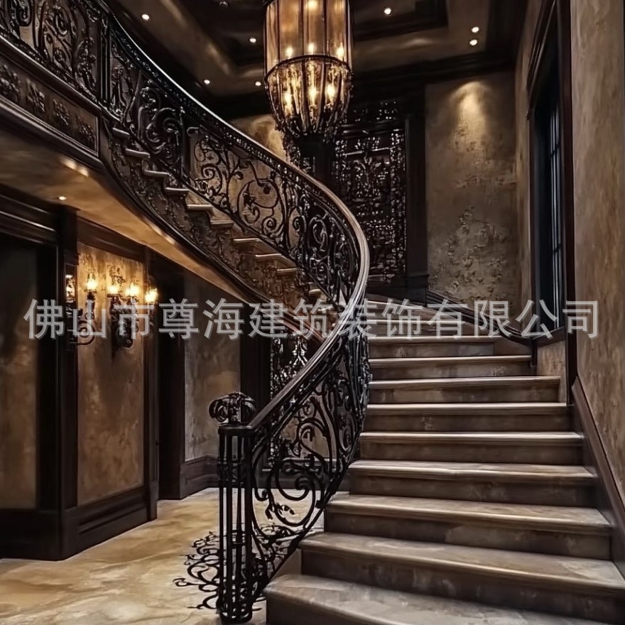 欧式风仿古楼梯护栏工厂定?