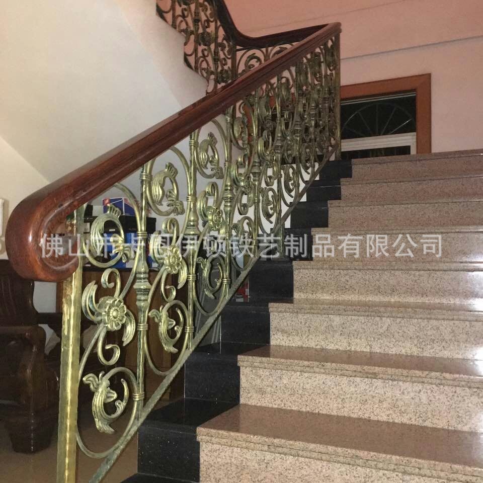 欧式手工锻造锌钢铁艺楼梯扶手