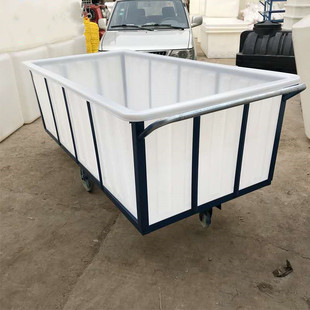 耐用优质1600升 1400升纺织印染推布车落布车塑料内胆布草车 1500