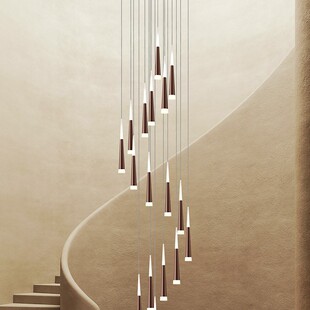 楼梯长吊灯别墅loft公寓挑高客厅楼梯间灯复式楼大吊灯楼梯灯吊灯