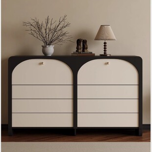 法式 复古八斗柜储物柜客厅入户玄关柜卧室房间床尾收纳置物柜实木