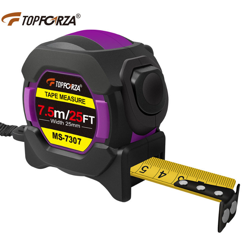 拓伏锐TOPFORZA卷尺7.5米自锁钢卷尺耐摔伸缩尺公英制7.5mx25mm