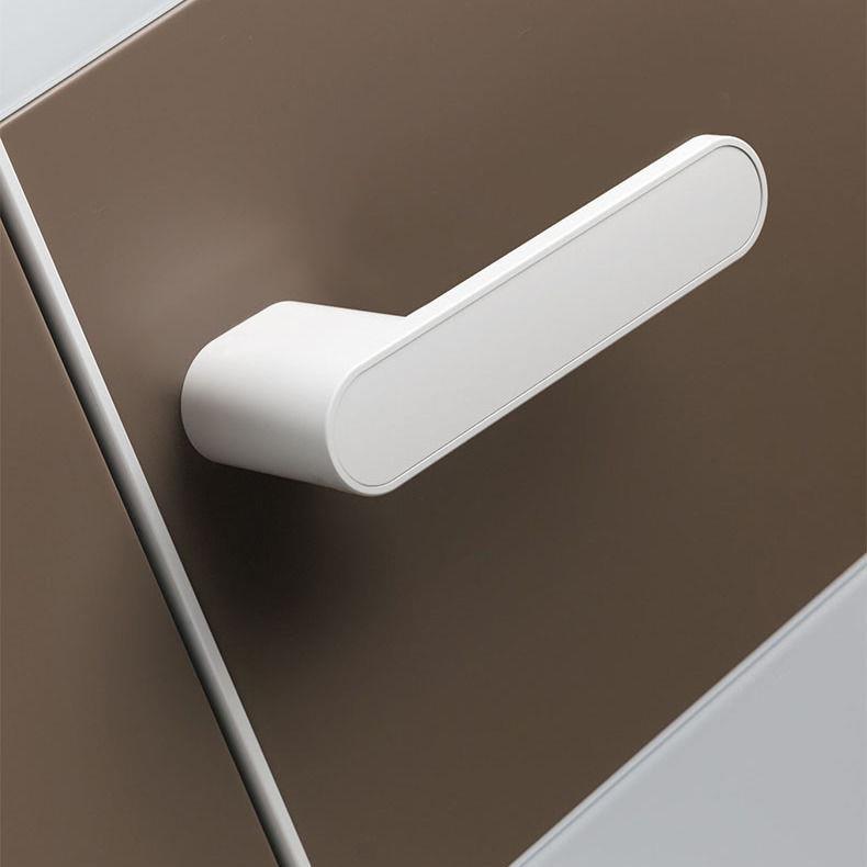 极简磁吸门锁通用型家用锁具静音白色室内房门锁卧室卫生间门把手