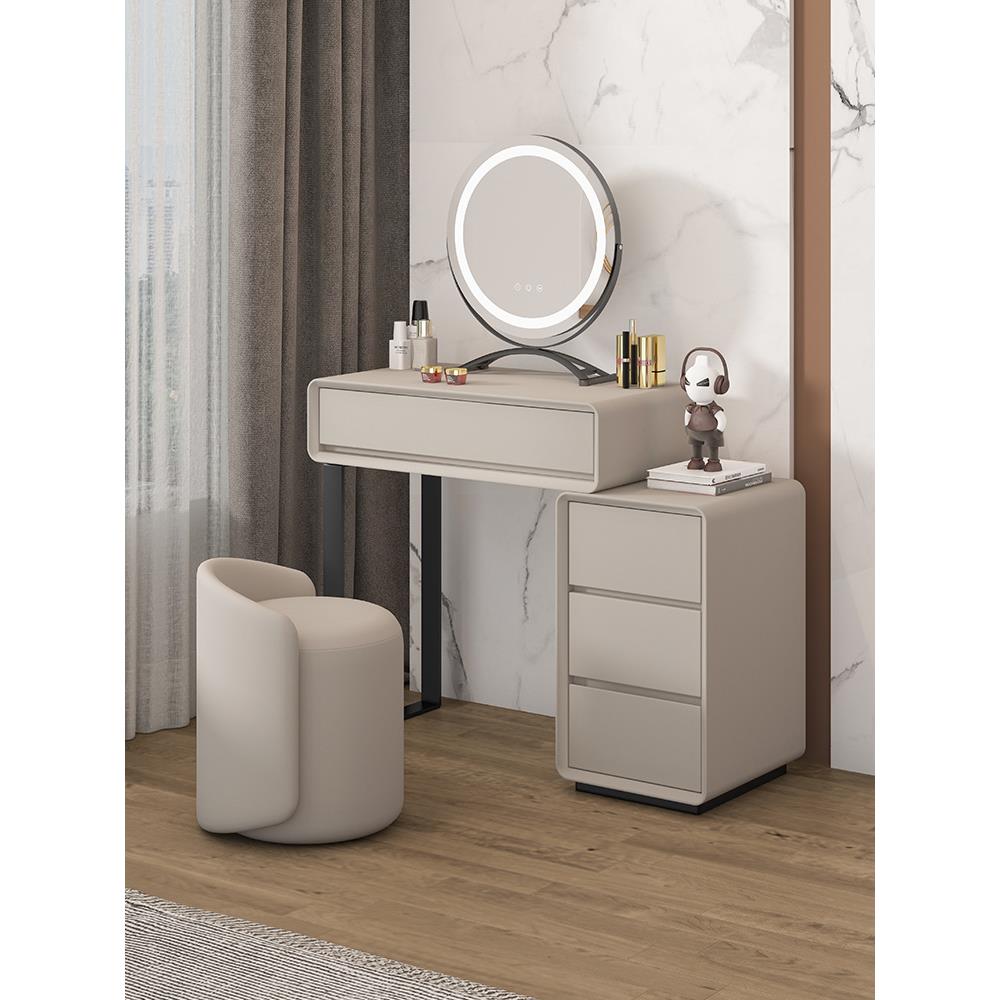 轻奢实木梳妆台书桌床头柜化妆台可伸缩一体收纳柜家用卧室小户型