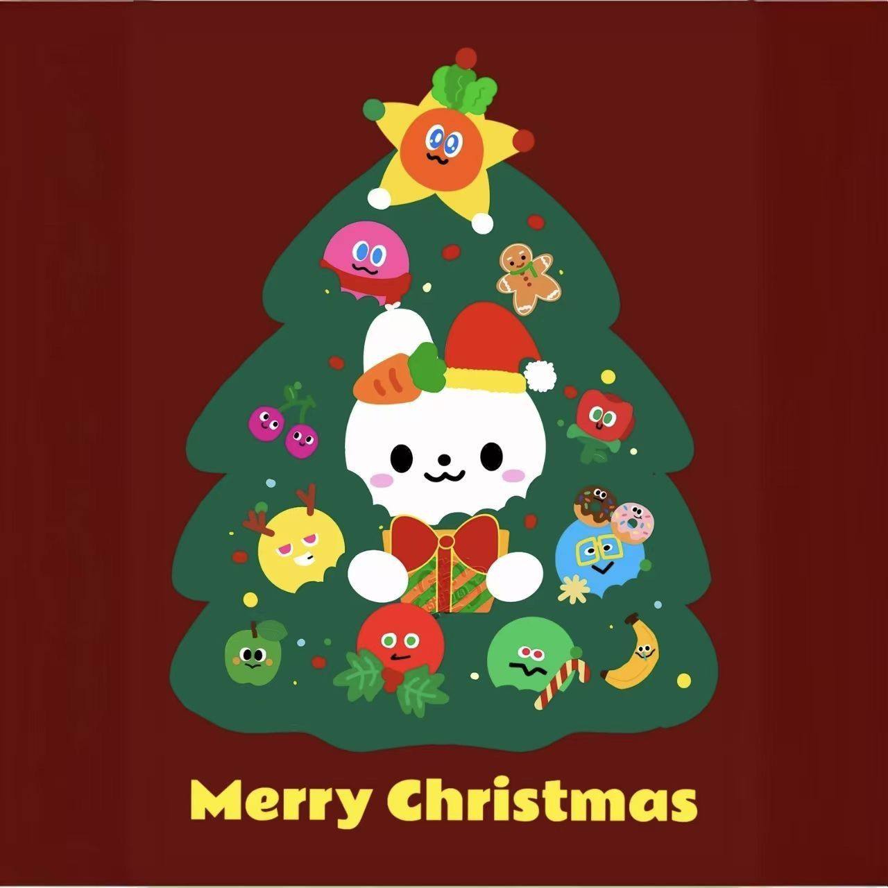 MDGZ五月天周边圣诞树纯真兔粉丝应援亚克力冰箱贴物料礼物应援