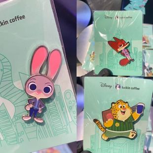 新款 瑞幸疯狂动物城2联名周边合金徽章高颜值纪念收藏礼物徽章