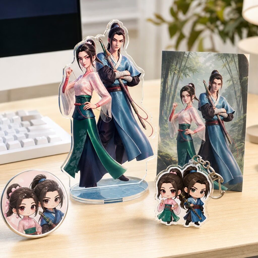 【15cm】八仙何仙姑吕洞宾同人谷亚克力立牌徽章明信片痛包装饰图片