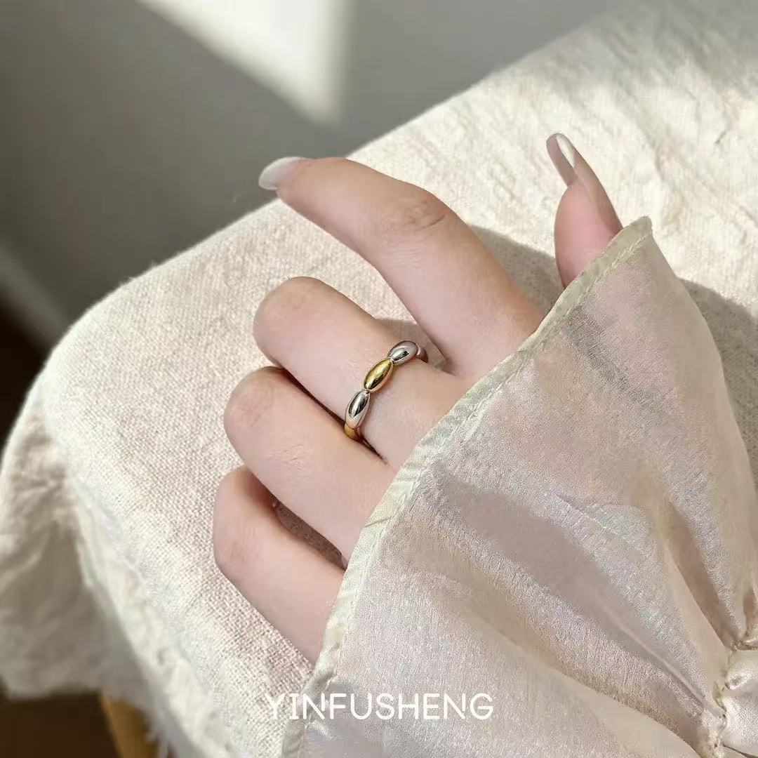 银福生-新品七粒米戒指丨高级感时尚男女同款戒指百搭活口圈指环